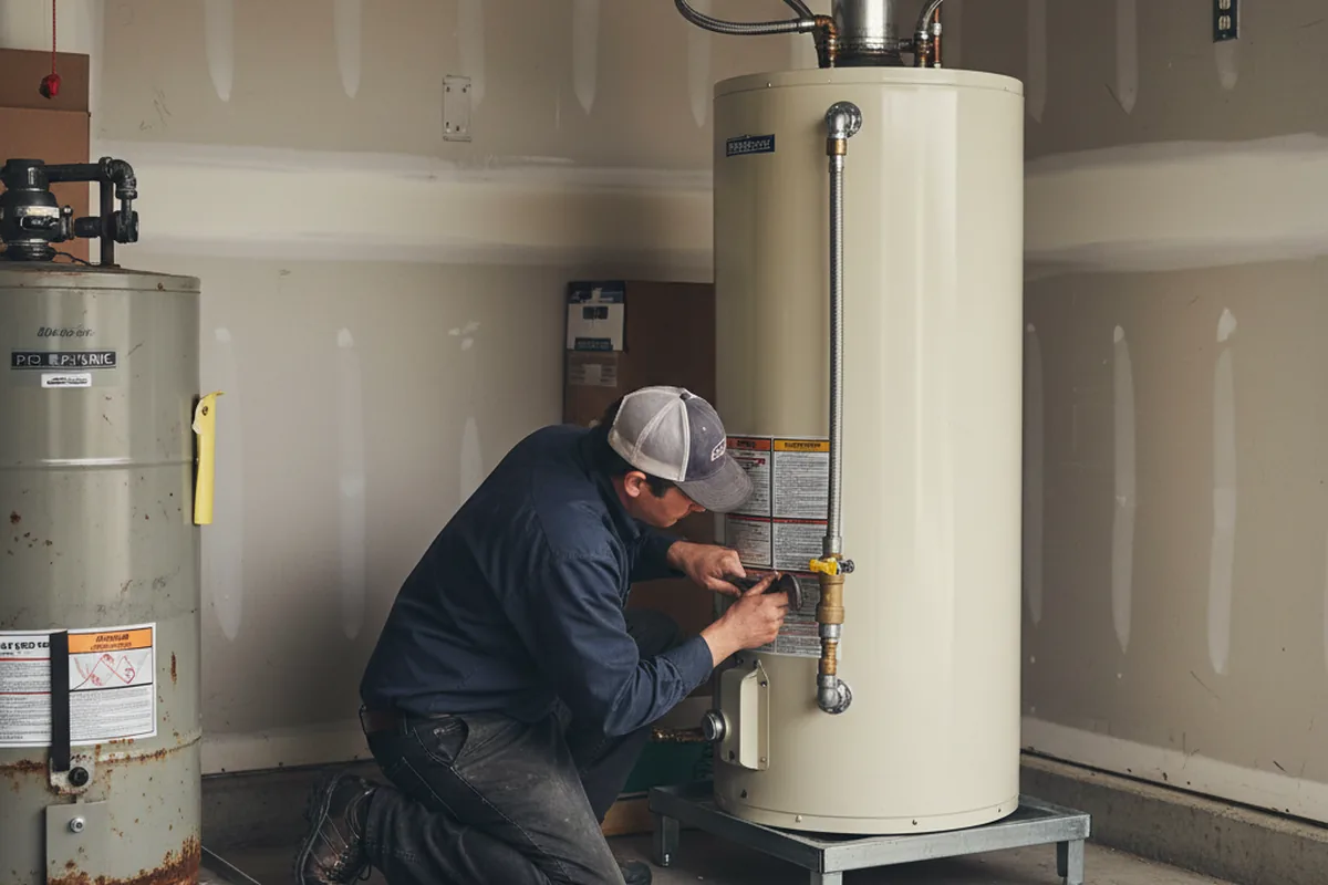 Water heater and shutoff valve replacement in Valparaiso